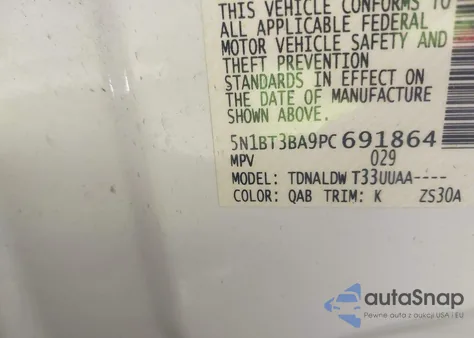 2023 Nissan Rogue Sv Fwd from USA, damaged, VIN 5N1BT3BA9PC691864